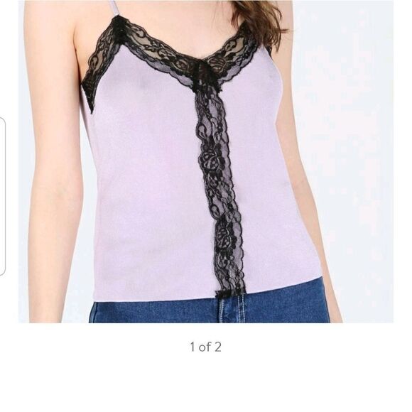 BAR III Lace Trim Camisole- Color i Lily Lavender - Picture 1 of 3